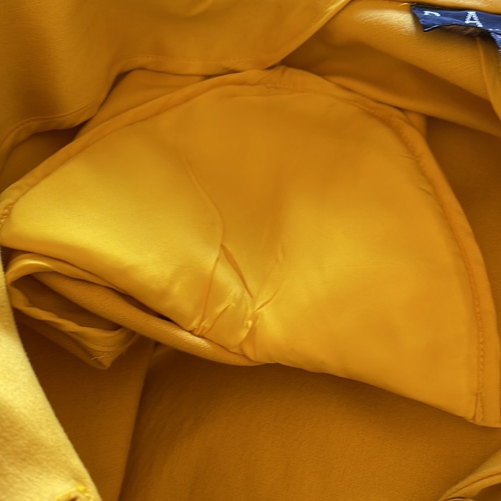 Vintage RALPH Ralph Lauren mustard yellow blazer jacket w/gold buttons SZ 10 - Picture 16 of 17